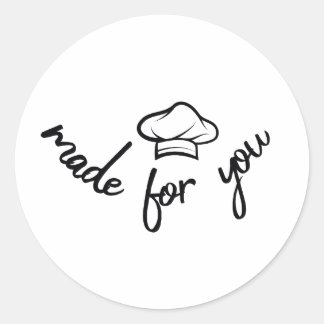 Sticker Rond Fait pour vous ovale