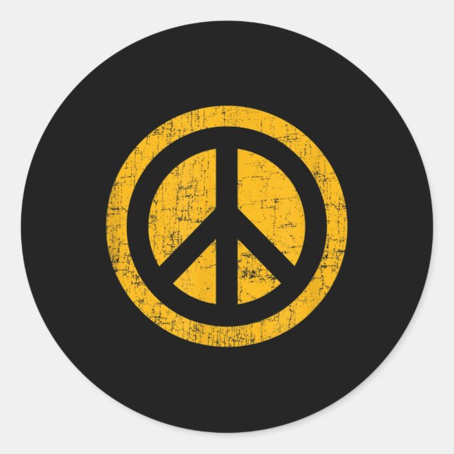 Sticker Rond Faites de la paix pas de la guerre - Logo Paix (Devant)