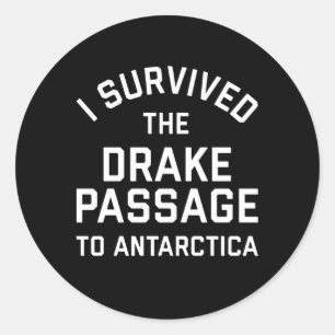 Sticker Rond Faites glisser le passage Antarctique