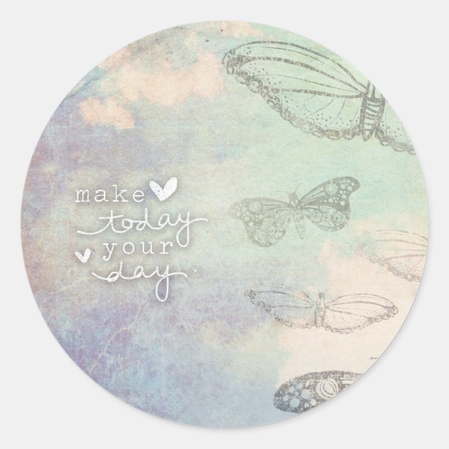 Sticker Rond Faites-le aujourd'hui (Devant)