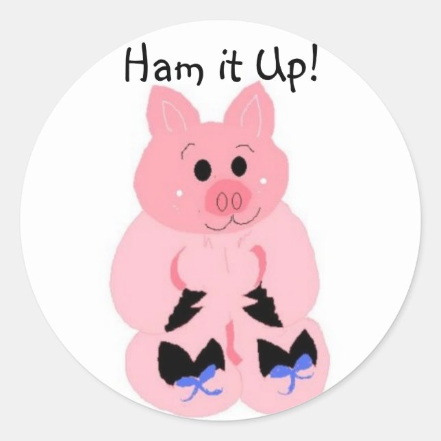 Sticker Rond Faites le cochon ! (Devant)