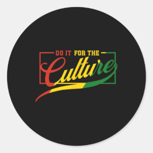 Sticker Rond Faites-Le Pour Les Cultures Le Mois De L'Histoire