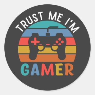 Sticker Rond Faites-moi confiance Je Suis Un Joueur, Drôle Cita