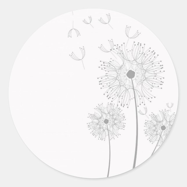 Sticker Rond Faites un pissenlit (Devant)