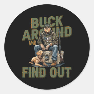 Sticker Rond Faites Un Tour Et Découvrez La Chasse Camo Trump D