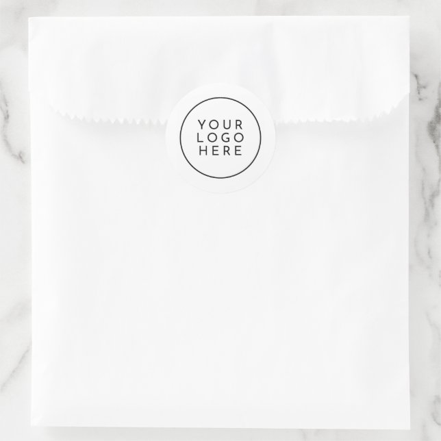 Sticker Rond Faites votre logo professionnel d'affaires rondes (Sac)
