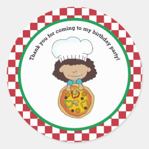 Sticker Rond Faites votre propre faveur de Merci de fille de