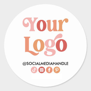 Sticker Rond Faites votre propre logo personnalisé Business Soc