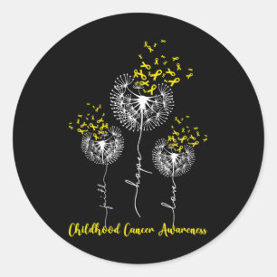 Sticker Rond Faith Hope Love