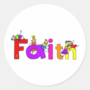 Sticker Rond Faith Kids