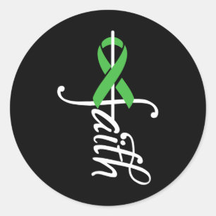 Sticker Rond Faith Maladie du rein - Ribbon Maladie du rein