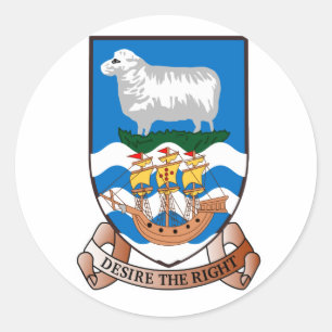 Sticker Rond Falkland Islands (Malvinas) FK