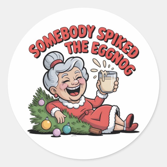 STICKER ROND FALLING ON THE CHRISTMAS TREE  (Devant)