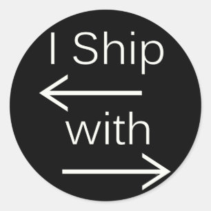 Sticker Rond Falln I Ship It (Vous Choisissez Couleur Arrière -