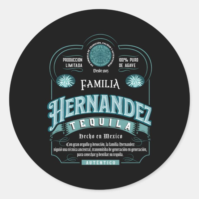 Sticker Rond Familia Hernandez Les Noms De Famille Mexicaine Te (Devant)