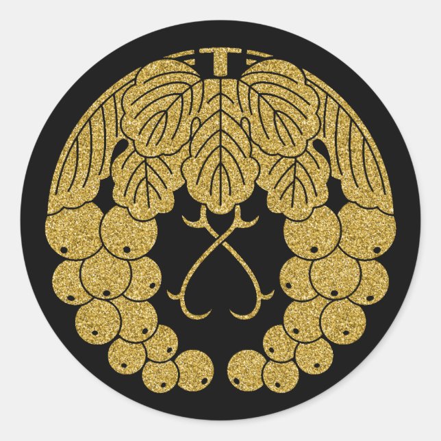 Sticker Rond [Famille Crest] Deux raisins (Devant)