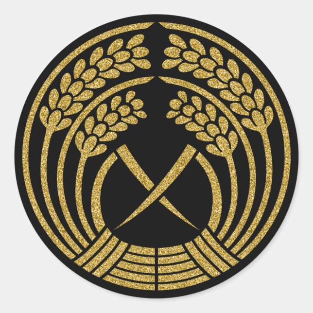 Sticker Rond [Famille Crêtes] Accumulation d'oreille de riz (Devant)