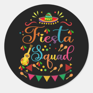 Sticker Rond Famille de l'équipe de Fiesta correspondant Cinco