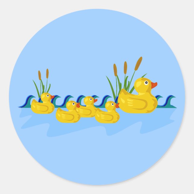 Sticker Rond Famille Duck (Devant)