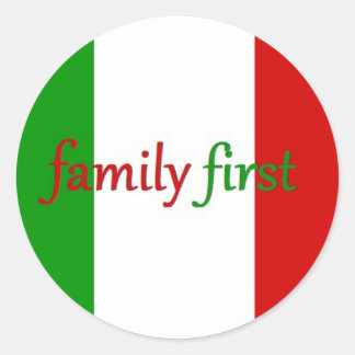 Sticker Rond FAMILLE FIRST - Italie / Mexique / Famille
