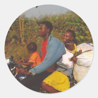 Sticker Rond Famille nigériane