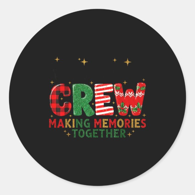 Sticker Rond Family Christmas 2025 Matching Outfit Xmas Squad S (Devant)