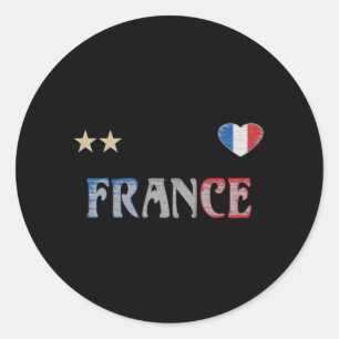 Sticker Rond Fan de football France Chemise Française