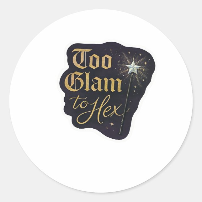 Sticker Rond Fantaisie Whimsigoth Forêts Mystiques, Lunes & Mag (Devant)