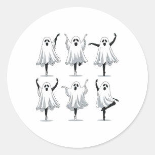 Sticker Rond Fantôme Ballerinas Halloween Costume de danse Ball