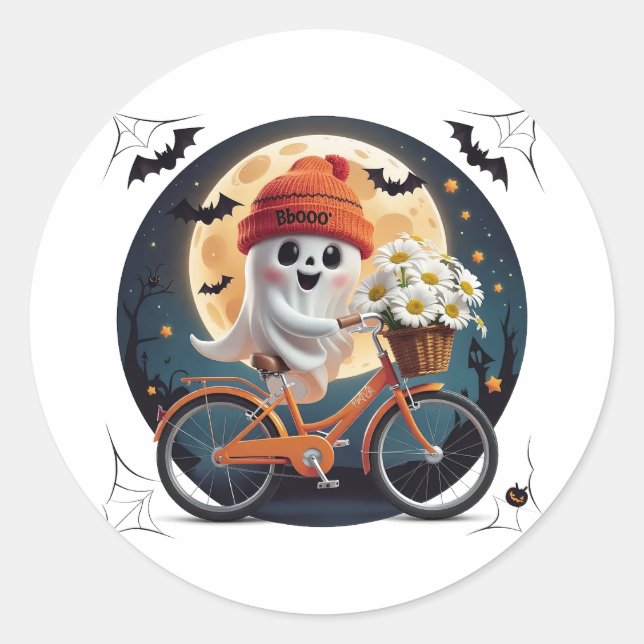 Sticker Rond Fantôme de cyclisme (Devant)