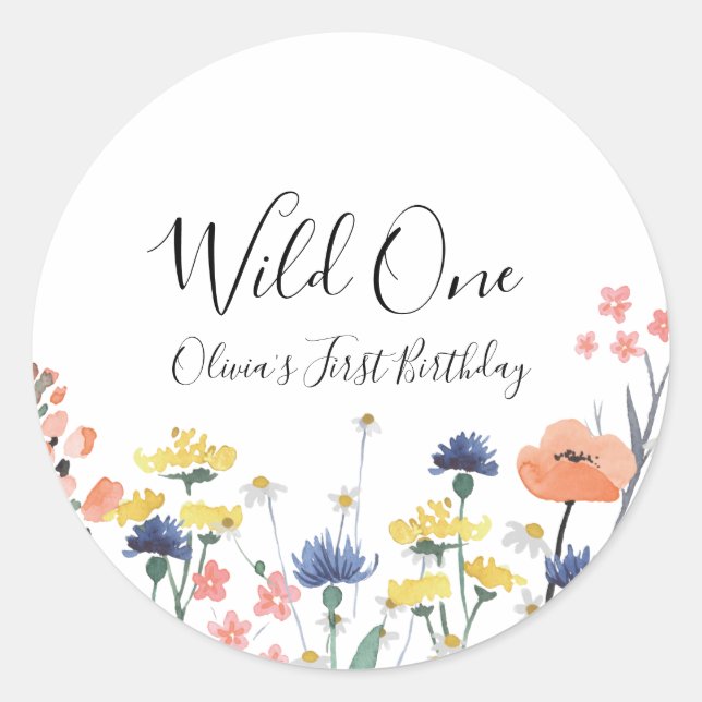 Sticker Rond Far One Fleur sauvage premier anniversaire (Devant)