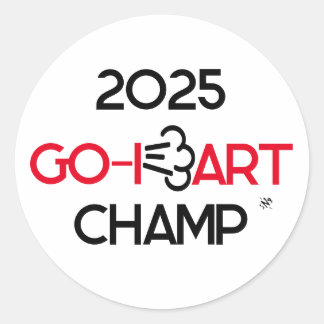 Sticker Rond Fart Go-Kart pun blague v1