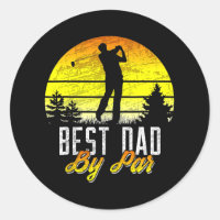 Fathers Day Best Dad By Par Funny Golf Pun Golfer