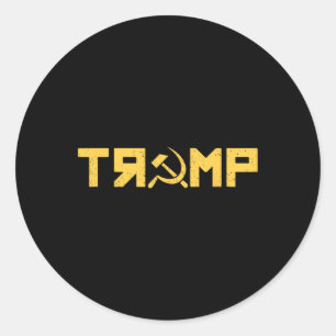 Sticker Rond Faucille marteau Russie Collusion Ussr Résister