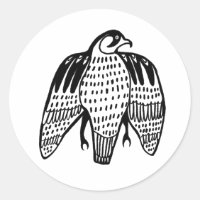 Faucon pèlerin en ligne noire
