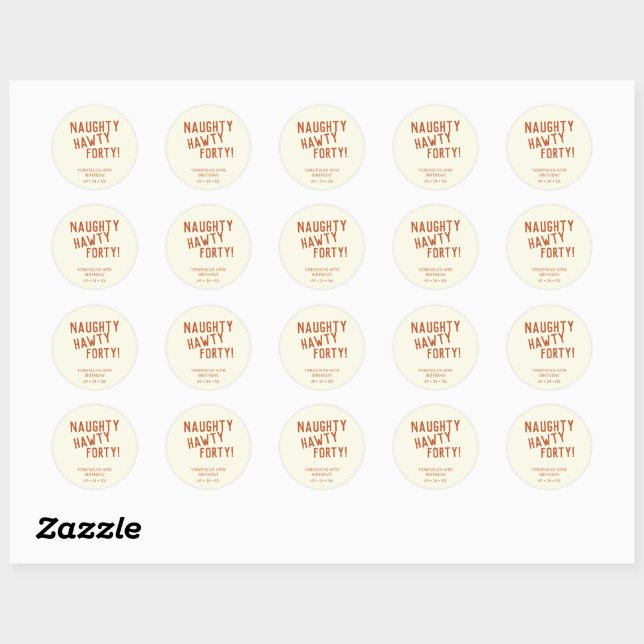 Sticker Rond Faucon vilain personnalisé quarante drôle annivers (Feuille)