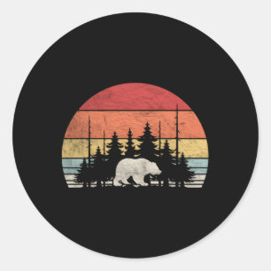 Sticker Rond Faune Nature Animal Bear Forêt extérieure