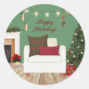 Sticker Rond Fauteuil Confort et Joie