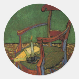 Sticker Rond Fauteuil de Paul Gauguin par Vincent van Gogh