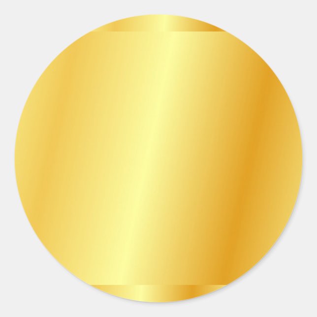 Sticker Rond Faux Gold Arrière - plan Blank Modèle tendance élé (Devant)
