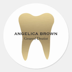 Sticker Rond Faux Gold Dental
