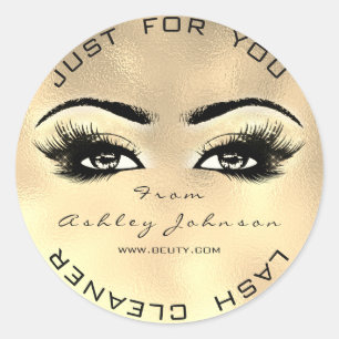 Sticker Rond Faux Gold Glas Beauté Parties scintillant Lash Net