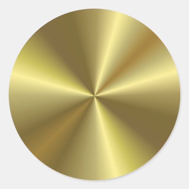 Sticker Rond Faux Gold Métallurgie Modèle vierge personnalisé (Devant)