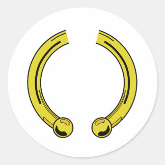 Sticker Rond Faux Gold Piecing