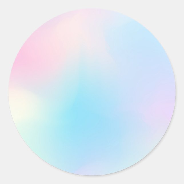 Sticker Rond Faux Holographique Pastel Personnalisé tendance (Devant)