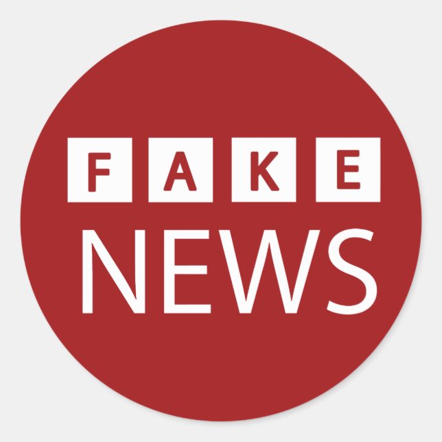 Sticker Rond Faux logo de nouvelles politiquement incorrect (Devant)