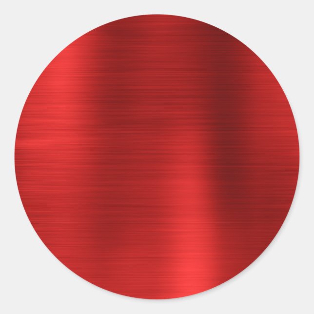 Sticker Rond Faux métallique rouge vide (Devant)