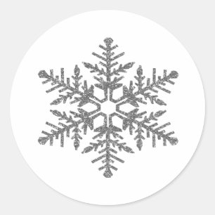 Sticker Rond Faux Parties scintillant en argent Faux Faux
