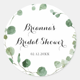 Sticker Rond Faveur de Baby Shower de Mariage Calligraphie Mode