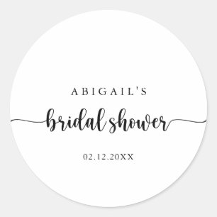 Sticker Rond Faveur de bapteme de mariage de calligraphie minim